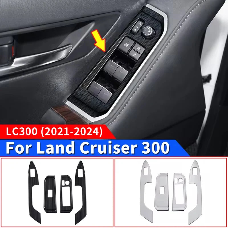 Windows Control Panel Decoration Protective Sticker For Toyota Land Cruiser 300 2021 2022 2023 LC300