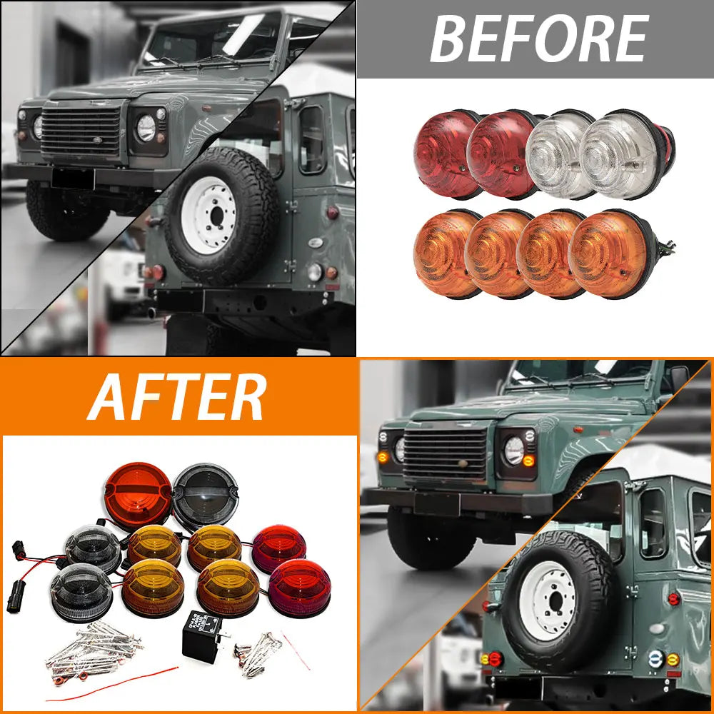 10pcs LED Upgraded Complete Kits For Land Rover Defender 90 110 130 L316 1995-2016
