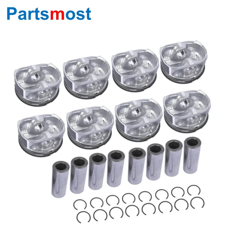 8PCS 508PS 5.0T PETROL SC PISTONS WITH RINGS FOR AJ133 ENGINE LR100470 DISCOVERY LR4 RANGE ROVER RR SPORT JAGUAR XJ XF XK F-TYPE