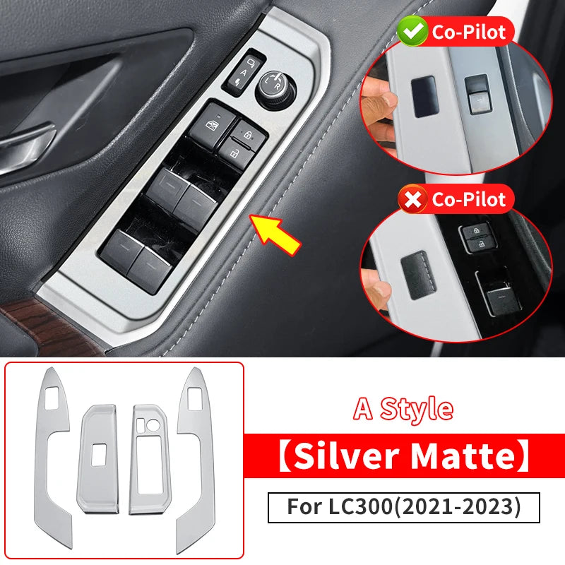 Windows Control Panel Decoration Protective Sticker For Toyota Land Cruiser 300 2021 2022 2023 LC300