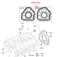 Thumbnail for 3.0 5.0 PETROL CRANKSHAFT REAR RETAINER FOR LAND ROVER DISCOVERY 4 RANGE ROVER RR SPORT VELAR JAGUAR XF XJ XE C2Z27888 LR043721
