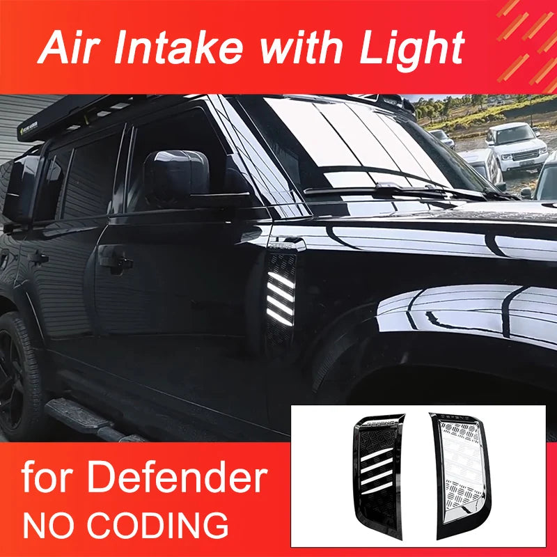 Air Intake with LED Lights for Land Rover Defender 90 110 2020-2024