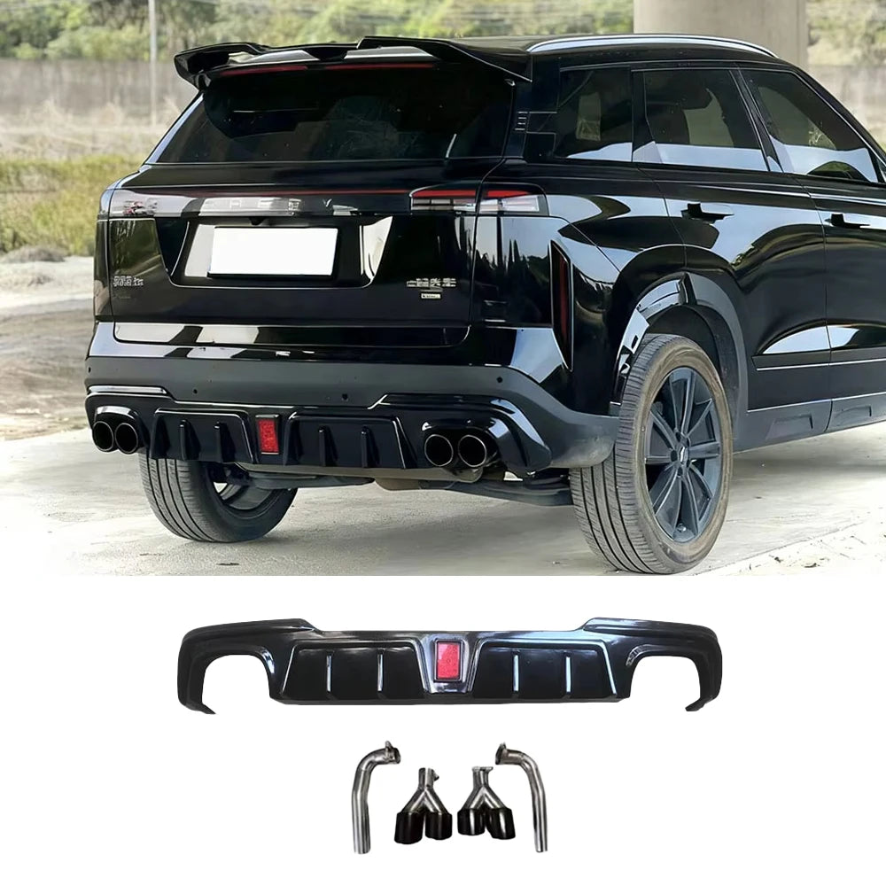 Rear Bumper Lip Diffuser Spoiler Body Kit For JAECOO J7 2022-25