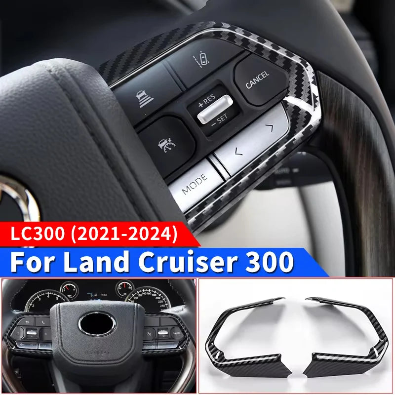 Steering wheel Button Surrounds For Toyota Land Cruiser LC300 2021 2022 2024