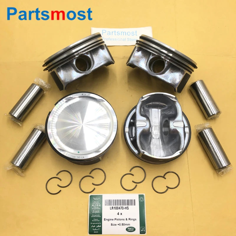 8PCS 508PS 5.0T PETROL SC PISTONS WITH RINGS FOR AJ133 ENGINE LR100470 DISCOVERY LR4 RANGE ROVER RR SPORT JAGUAR XJ XF XK F-TYPE