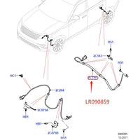 Thumbnail for FRONT REAR ABS SENSOR FOR RANGE ROVER VELAR 2017-2020 JAGUAR F-PACE ANTI LOCK BRAKE WHEEL SPEED WIRES LR090860 LR140695 LR090859