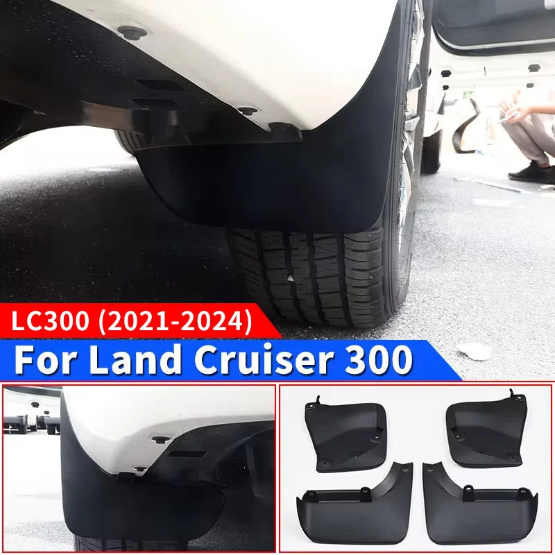 Front and Rear Mudflaps For Land Cruiser 300 LC300