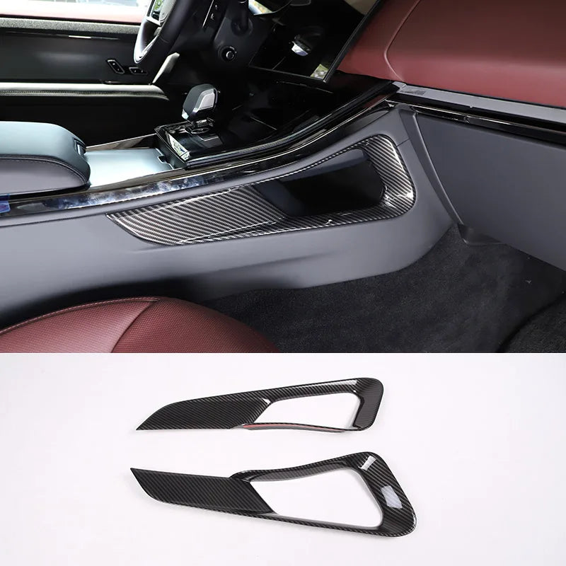 Abs Carbon fiber Car Center Console Lower Storage trim For Range Rover Sport L461 2023 2024