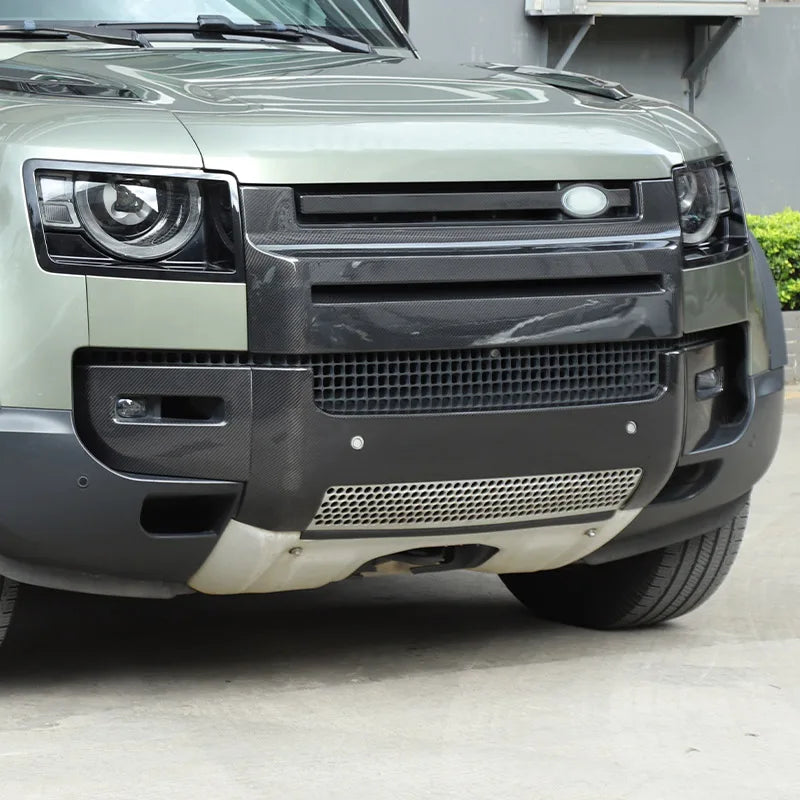 Real carbon fiber Front Bumper Grille Covers For Land Rover Defender 90 110 130 2020+