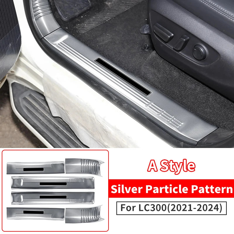 Stainless Steel Threshold Protective Cover For 2021-2024 Toyota Land Cruiser 300