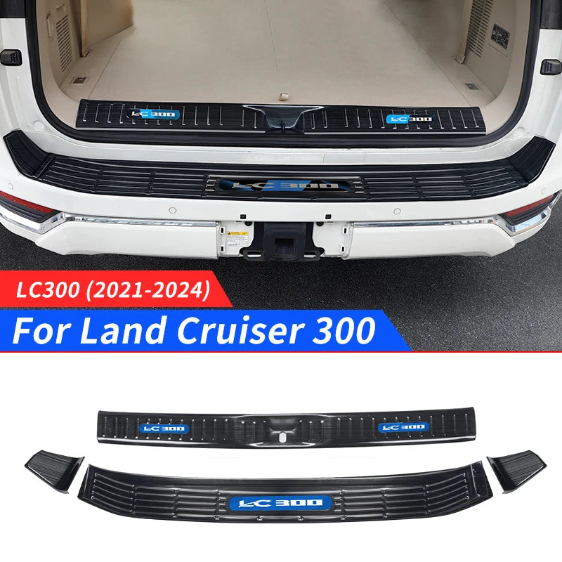 Stainless Tailgate Protection For Toyota Land Cruiser 300 Lc300 2021-2024