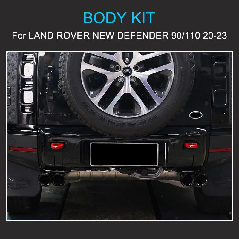 Body Kits for Land Rover Defender 110 2020-2024 High Quality Bumper Fog Light Case Grille modification Gloss Black Kit