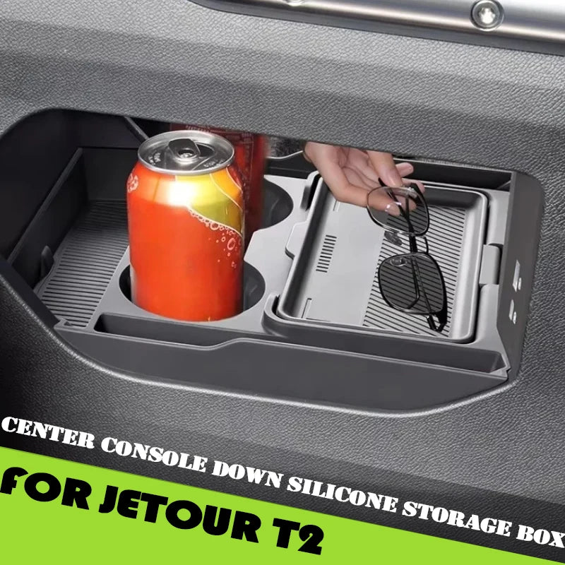 Central Control Down Silicone Storage Box Fit for Jetour Traveler T2 C-DM 2026