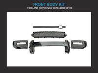 Thumbnail for Body Kits for Land Rover Defender 110 2020-2024 High Quality Bumper Fog Light Case Grille modification Gloss Black Kit