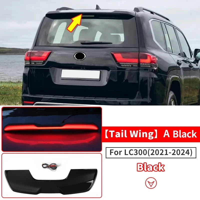 Dynamic Tail Wing  Spoiler For 2021-2024 Toyota Land Cruiser 300 LED LC300 FJ300