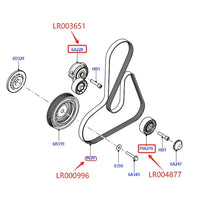 Thumbnail for 2.2 Diesel Alternator Belt or Tensioner or Pulley For Freelander 2 Range Rover Evoque Discovery Sport LR000996 LR003651 LR004877