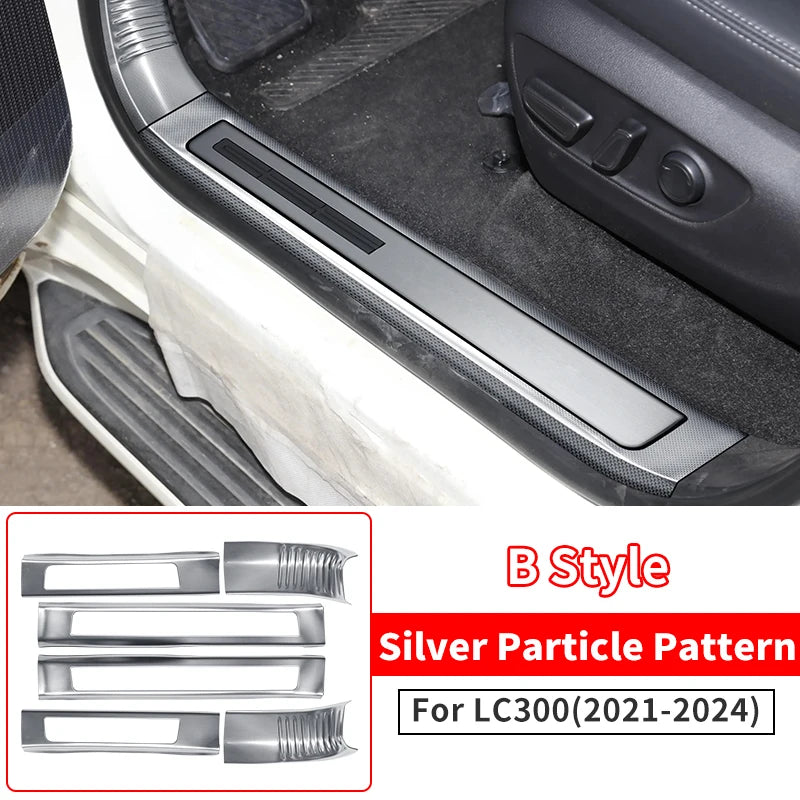 Stainless Steel Threshold Protective Cover For 2021-2024 Toyota Land Cruiser 300