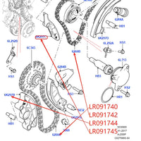 Thumbnail for PETROL TIMING CHAIN GUIDE TENSIONER KIT FOR 2.0T DISCOVERY SPORT EVOQUE VELAR LR091740 742 743 744 745 746 747 LR073760 LR093825