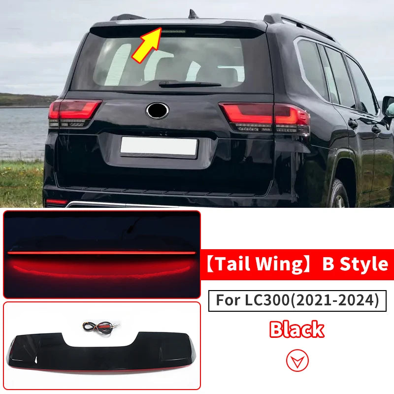 Dynamic Tail Wing  Spoiler For 2021-2024 Toyota Land Cruiser 300 LED LC300 FJ300