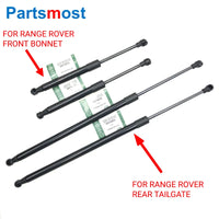 Thumbnail for 2pcs of Gas Lifts for Land Rover Range Rover L322 2002- 2012 Front Bonnet Gas Spring BKK760010 Rear Tailgate Gas Strut BHE760020
