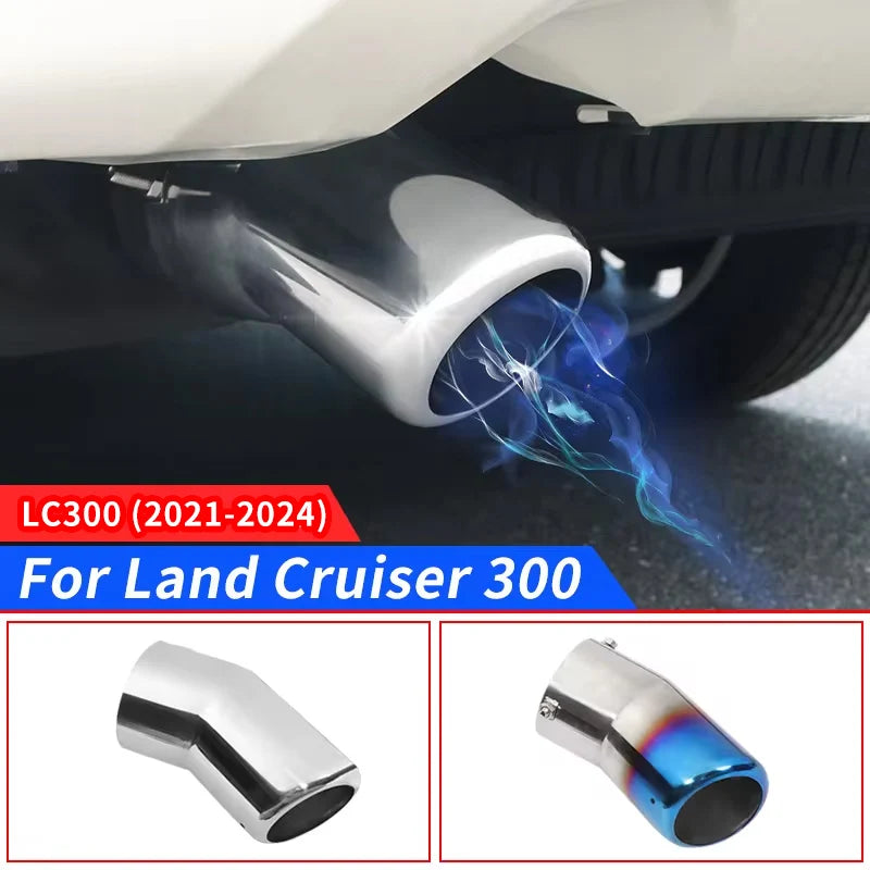 Tail Throat Exhaust Pipe Decorative FJ300 Muffler For 2021-2024 Toyota Land Cruiser 300 LC300