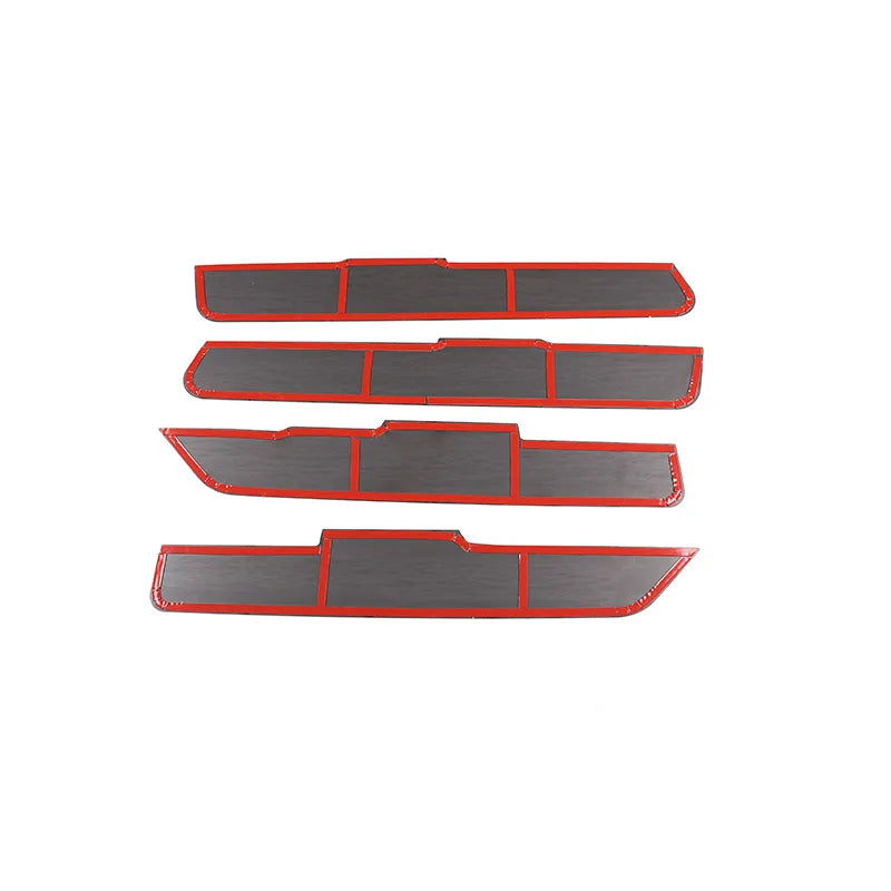 Stainless Steel Black Car Interior Door Decorative Panel Sticker For Land Rover Defender 110 2020-2025