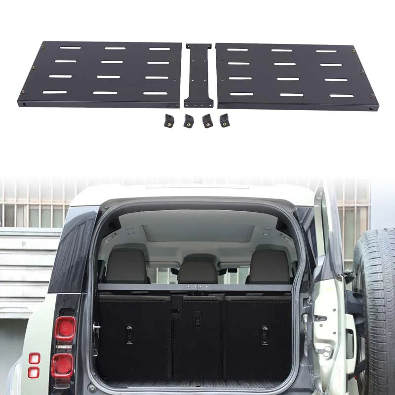 Aluminum Car Trunk Luggage Storage Shelves Multifunctional Storage Pallet Rack For Land Rover Defender 2020-2025