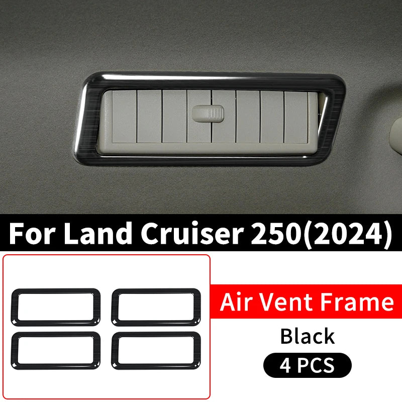 Air Conditioning Vents trim surround covers For Toyota Land Cruiser 250 2024