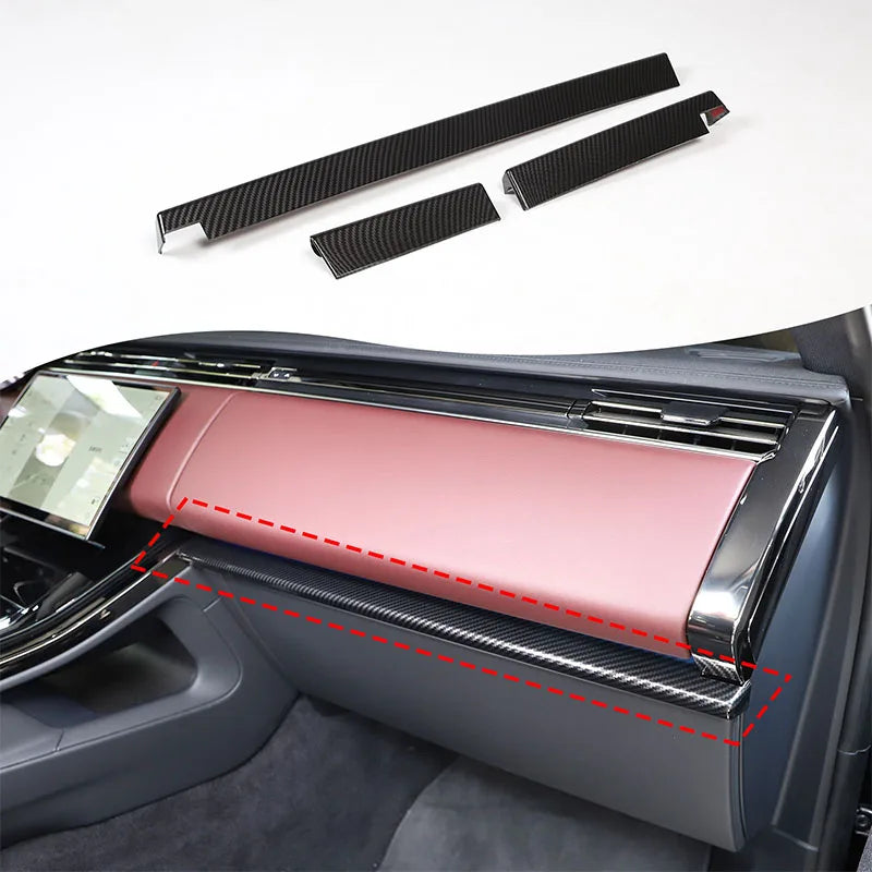 ABS Carbon Fiber Car Center Console Dashboard Trim Strips - LHD- For Range Rover Sport RR Sport L461 2023 2024