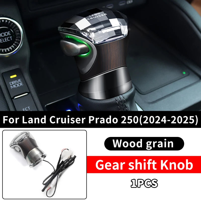 LED Crystal Gear Shift Knob For Toyota Land Cruiser 250 2024 2025 Prado LC250