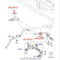 Thumbnail for ENGINE BLOCK TO HEATER WATER HOSE FOR LAND ROVER RANGE ROVER 2013- RANGE ROVER SPORT 2014- NEW DISCOVERY 2017- LR034616 LR034624
