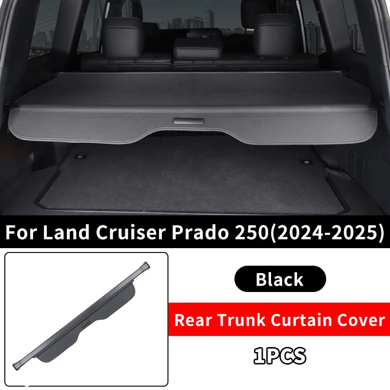 Trunk Cargo Cover Curtain Retractable Partition Storage For Toyota Land Cruiser 250 Prado Lc250 2024 2025