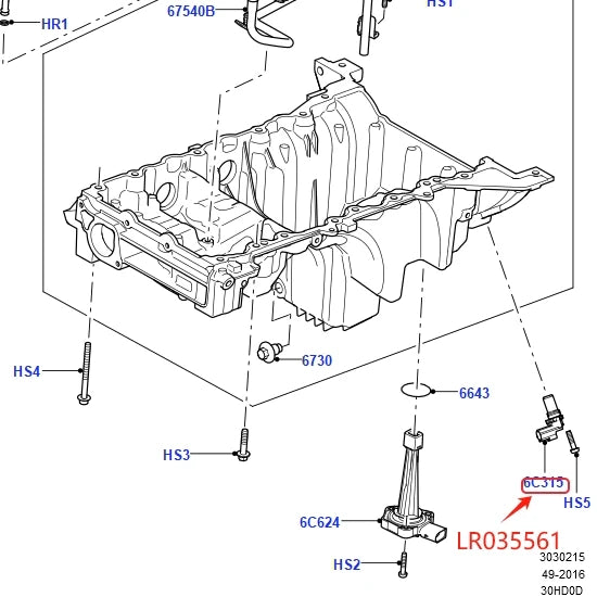 CRANKSHAFT POSITION SENSOR FOR 3.0L RANGE ROVER SPORT 2014- NEW DISCOVERY 4 VELAR NEW DEFENDER JAGUAR XF XJ XE C2Z17676 LR035561