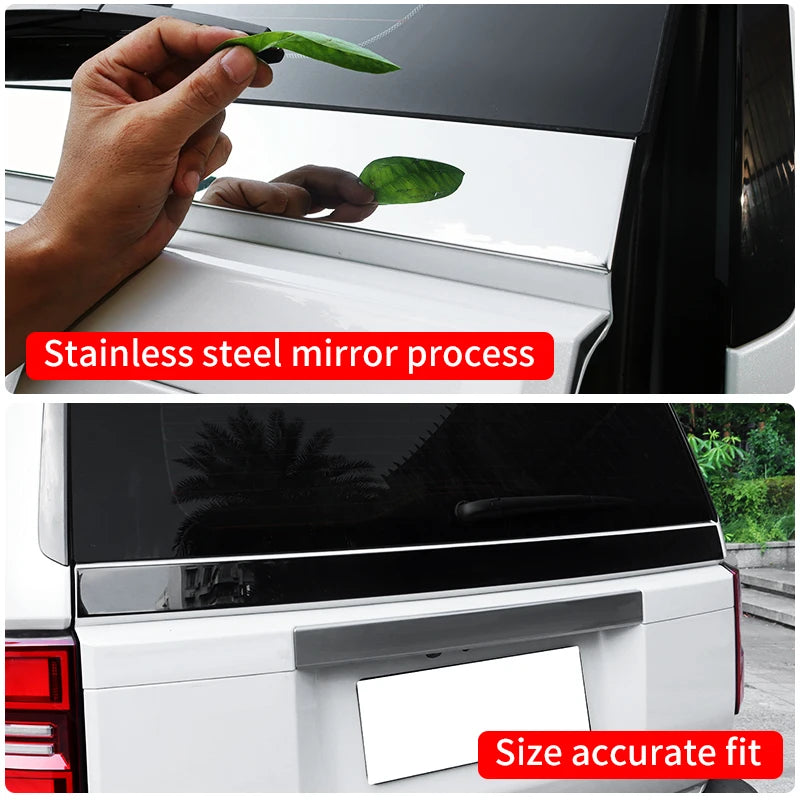 Tailgate Decoration Bright strip For Toyota Land Cruiser 250 Prado