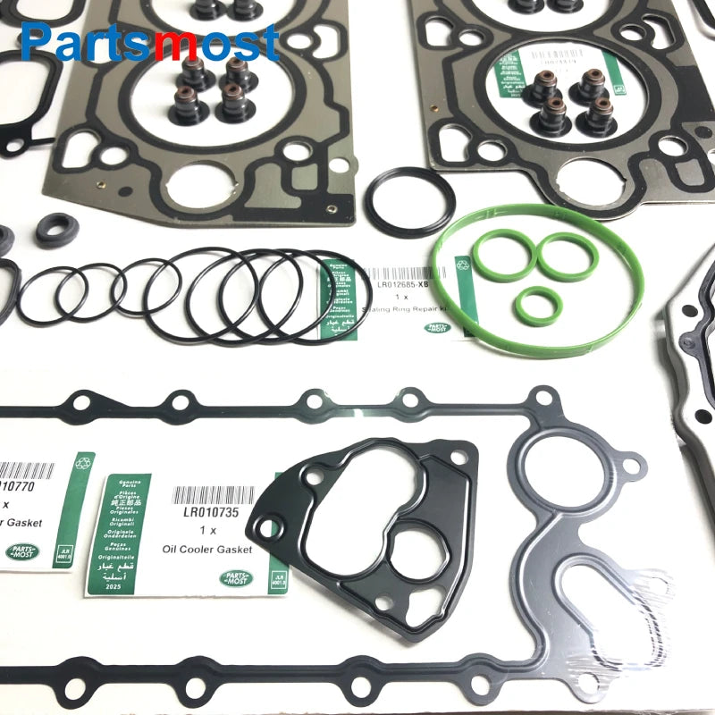 5.0 PETROL ENGINE OVERHAUL GASKET SET FOR RANGE ROVER SPORT DISCOVERY VELAR LR026141 LR026142 LR010882 010789 LR043721 LR078819