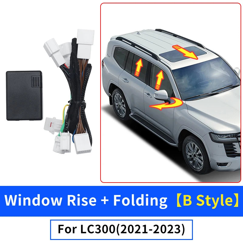 Automatic Closed Window + Lock Door +Rearview Mirror Folding For 2021-2024 Toyota Land Cruiser 300 LC300