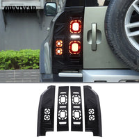 Thumbnail for ABS Glossy black For Land Rover Defender 90 110 20-25 Car Rear Brake Light Wide Indicator Light Protective Net Cover Accessories