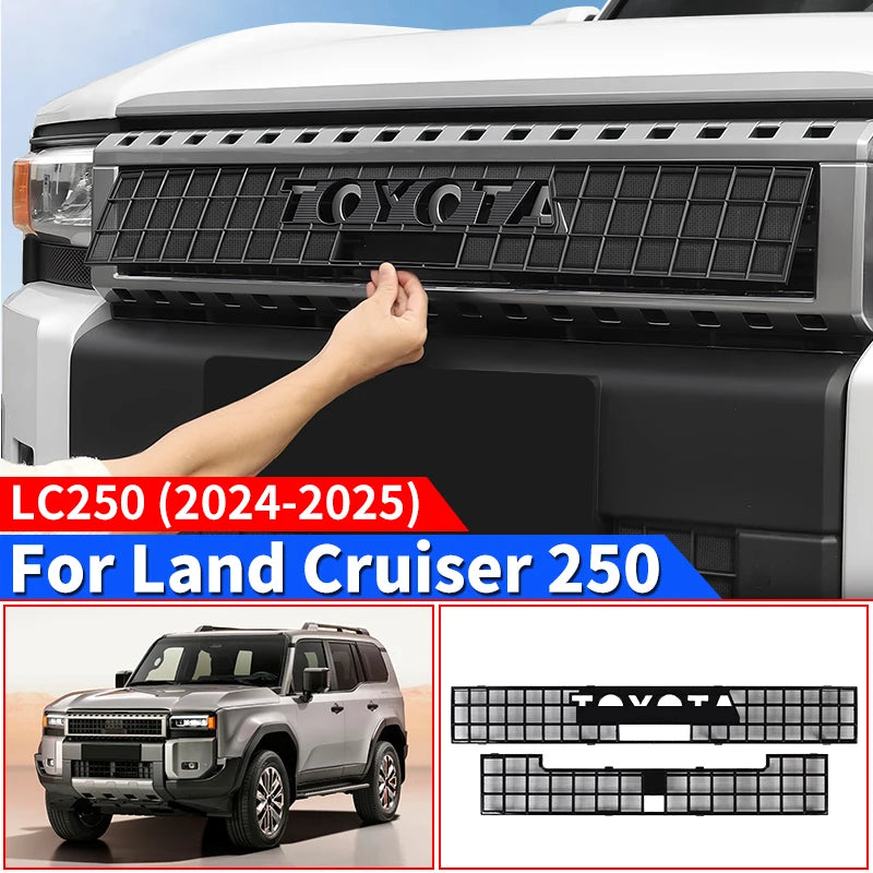 Front Grill Anti-mosquito Sand-Proof Stone Net For Toyota Land Cruiser 250 2024 2025 1958 Prado LC250