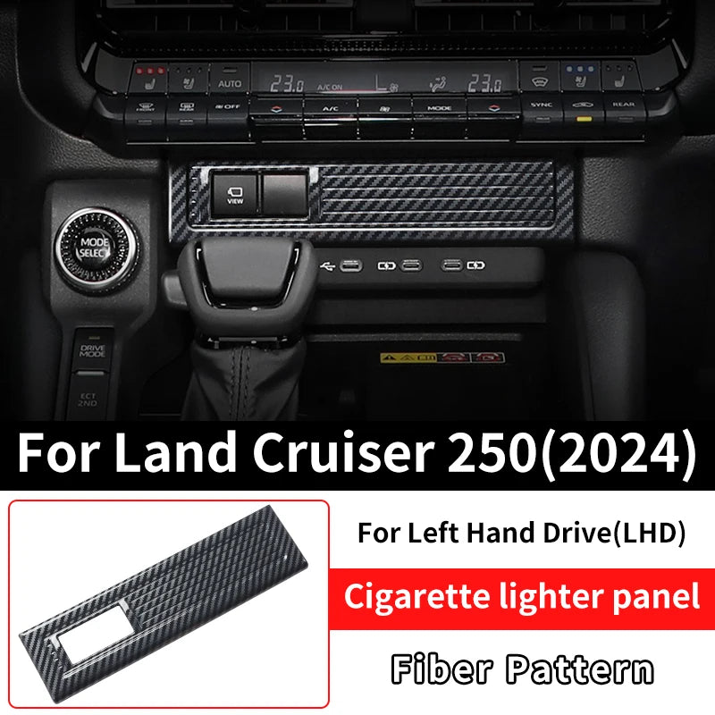 Cigarette Lighter Panel Decoration cover for Toyota Land Cruiser 250 2024 1958 Prado