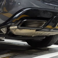 Thumbnail for Glossy Black Chrome Quad Exhaust Cover for 2023-2024 Land Rover Range Rover Sport L461 - Stainless Steel Finish