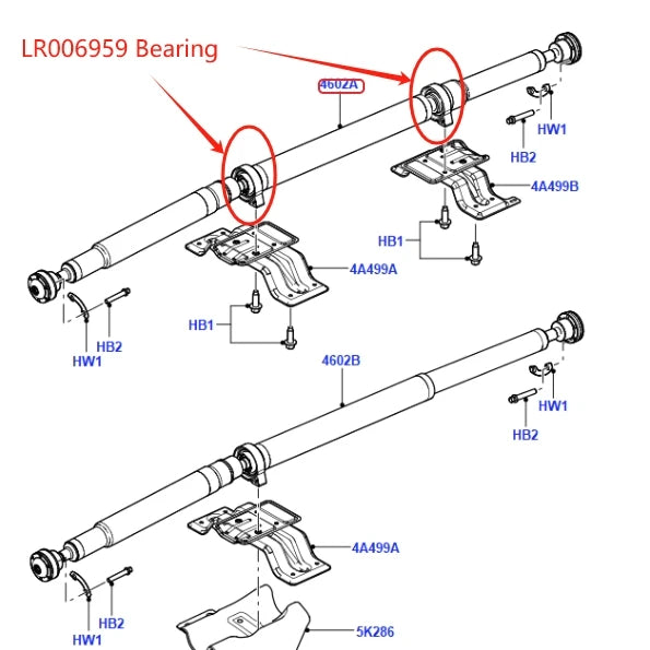 Rear Propshaft Centre Support Bearing for Freelander LR2 Range Rover Evoque Driveshaft Carrier Bracket For LR006959 OR LR031394