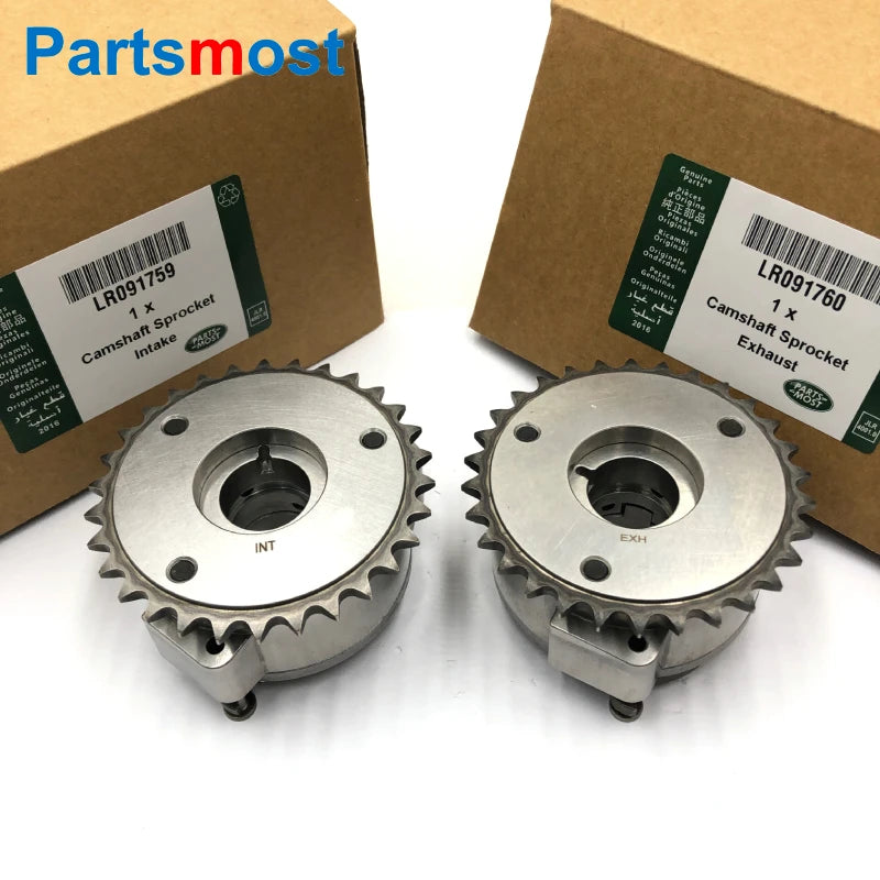 Intake / Exhaust Camshaft Sprocket Actuator for 2.0L Turbo Petrol New Discovery Range Rover Sport Velar Evoque LR091759 LR091760