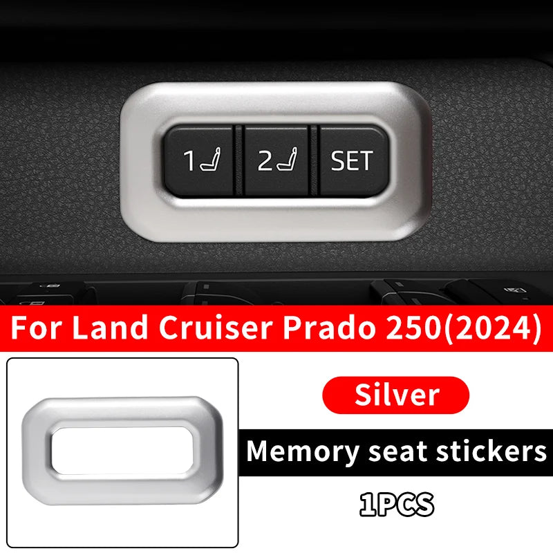 Memory Seat Button Decoration Cover For Toyota Land Cruiser 250 2024 1958 Prado