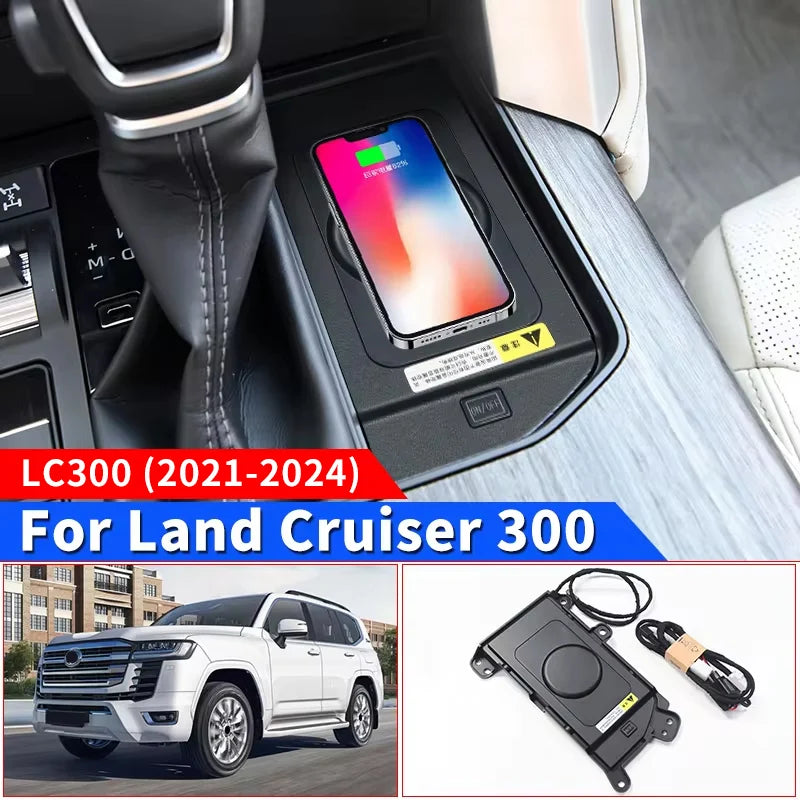 Central Control Wireless Charger For Toyota Land Cruiser 300 2021 2024  LC300