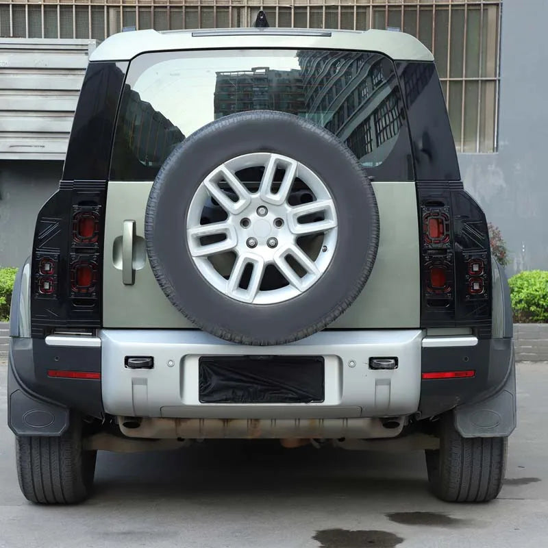 ABS Glossy black For Land Rover Defender 90 110 20-25 Car Rear Brake Light Wide Indicator Light Protective Net Cover Accessories