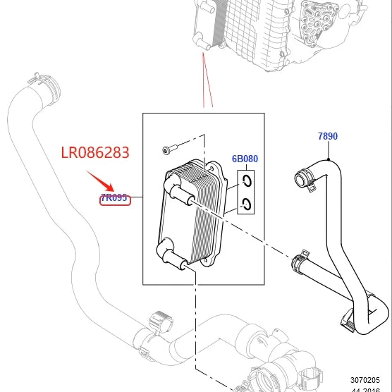 2.0L PETROL 9 SPEED 9HP48 AUTO TRANSMISSION OIL COOLER FOR LAND ROVER RANGE ROVER EVOQUE L538 DISCOVERY SPORT LR049900 LR086283