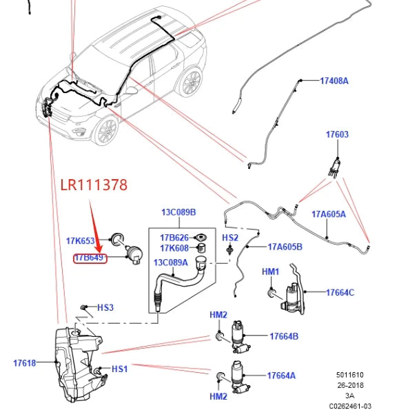 Windshield Washer Fluid Low Level Sensor for Land Rover Discovery LR3 LR4 Range Rover Sport DMI500010 LR111378 LR137547 LR142260