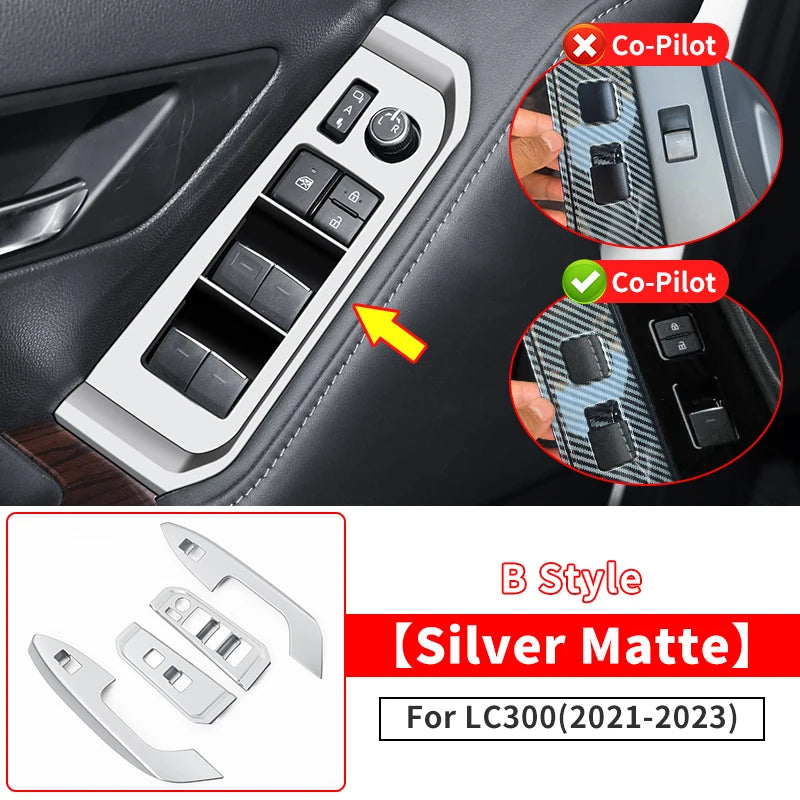 Windows Control Panel Decoration Protective Sticker For Toyota Land Cruiser 300 2021 2022 2023 LC300