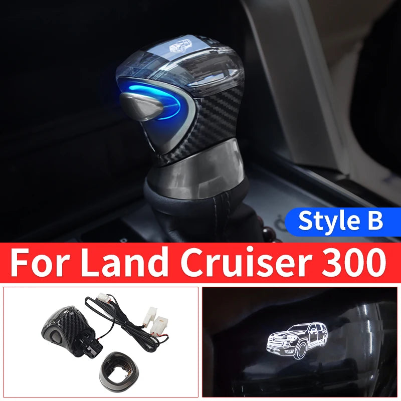 LED Crystal Handle Gear head For Toyota Land Cruiser 300 LC300 2021-2023 2022