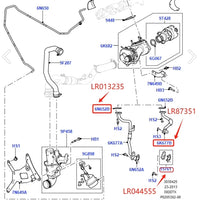Thumbnail for 3.0 V6 Modified Turbo Oil Return Pipe LR087351 or Blanking Plug LR044555 for Range Rover RR Sport Velar Discovery 4 Jaguar XF XJ